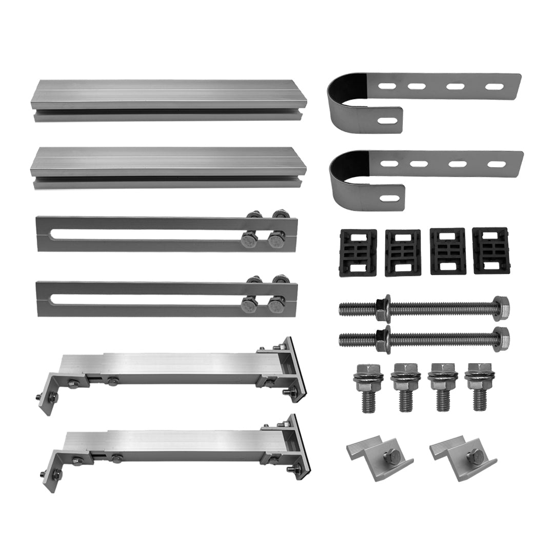 Βάση φωτοβολταϊκού μπαλκονιού | Για 1 πάνελ 30–35 mm έως 1,80 m | Ρυθμιζόμενη κλίση