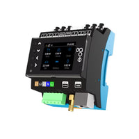 Πλάγια όψη τριφασικού ελεγκτή ισχύος go-e Controller για αποφυγή υπερφόρτωσης και χρήση φωτοβολταϊκών κατά τη φόρτιση ηλεκτρικού αυτοκινήτου