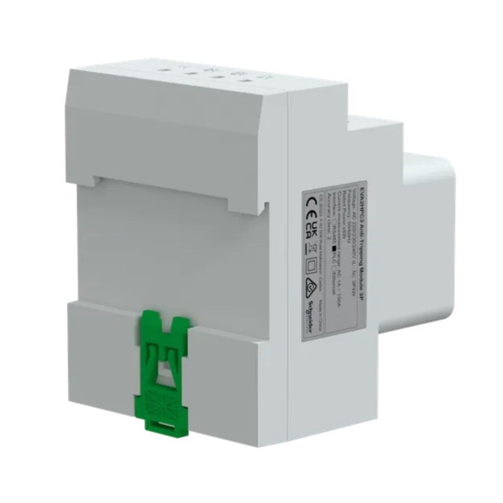 Πίσω όψη τριφασικού ελεγκτή ισχύος Schneider Charge Peak Controller για αποφυγή υπερφόρτωσης κατά τη φόρτιση ηλεκτρικού αυτοκινήτου